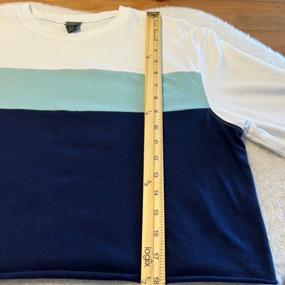 Wild Fable Womens Colorblock Cropped Top Tee Long Sleeve Shirt Size Small - Picture 11 of 12
